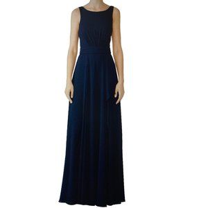 NWOT Bill Levkoff Chiffon  Navy Bridesmaid Dress  Size 0